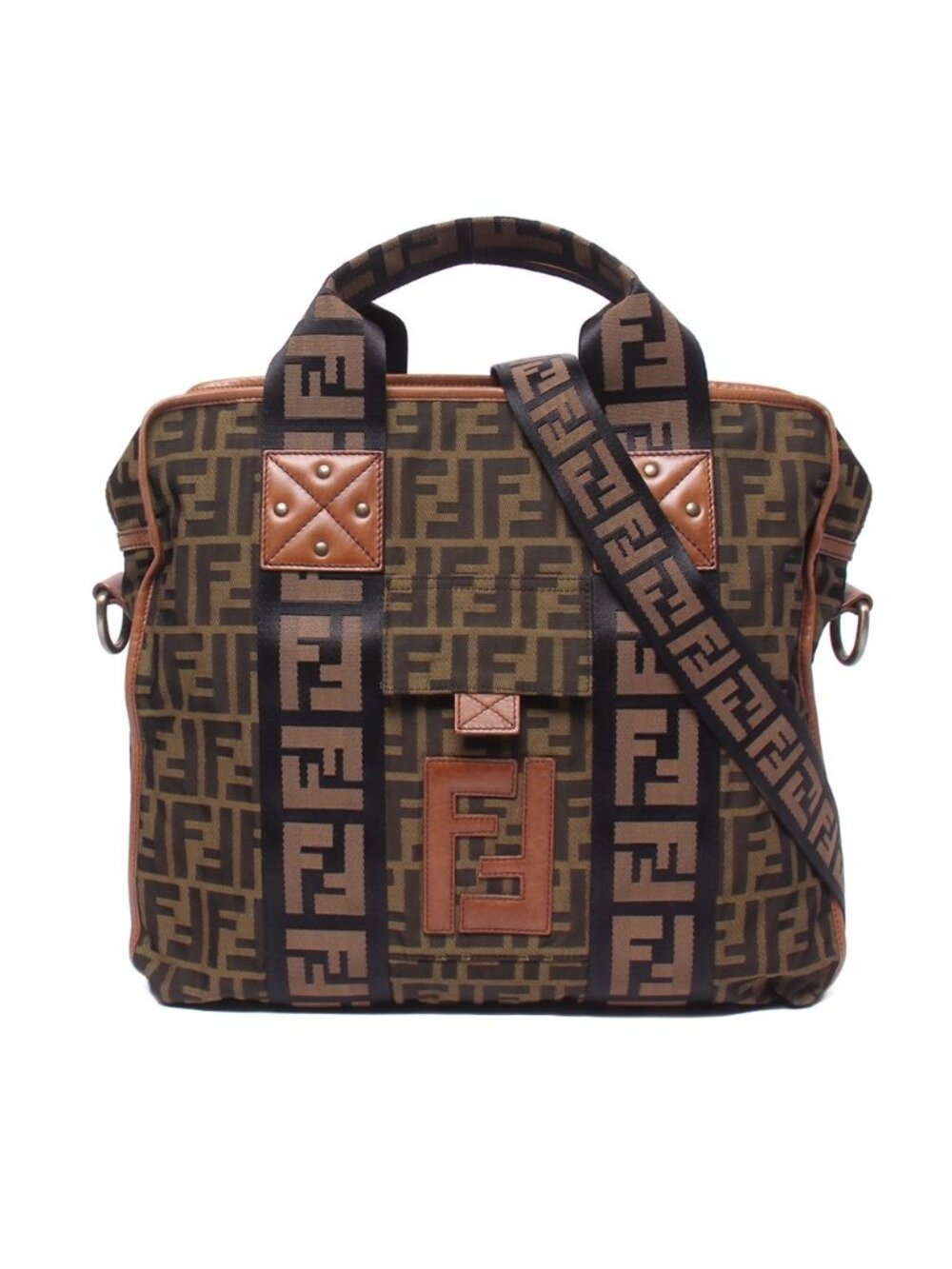 Fendi 2-Way Shoulder Bag Tote Zucca